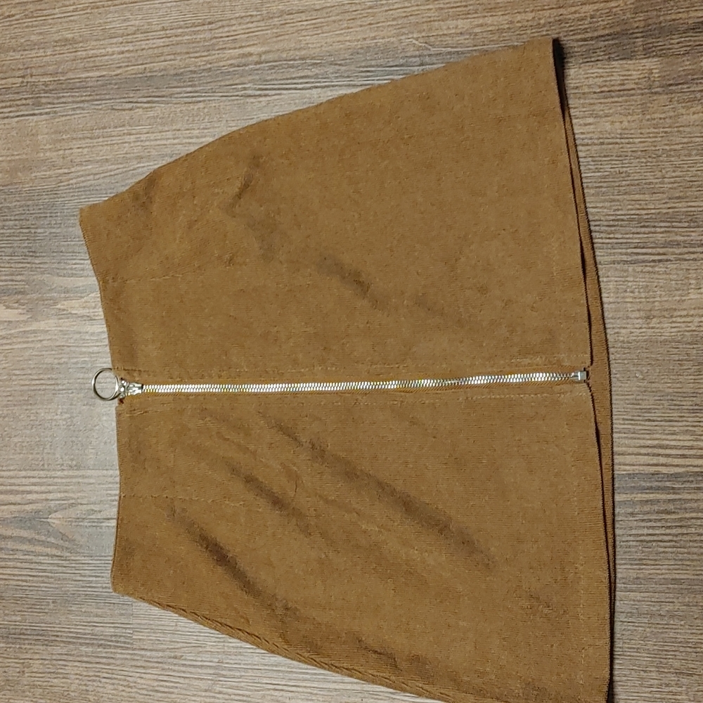 Shein Brown Zipper Skirt